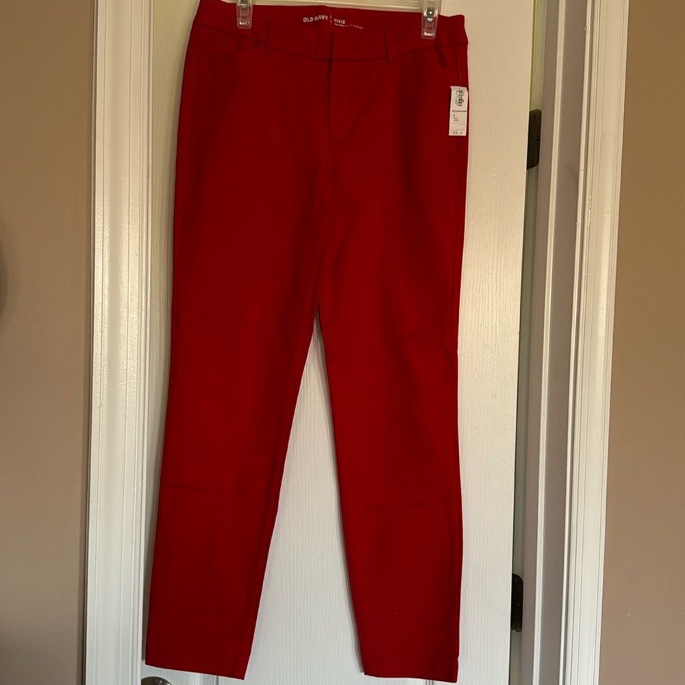 New Red Pixie Pants 8 Tall